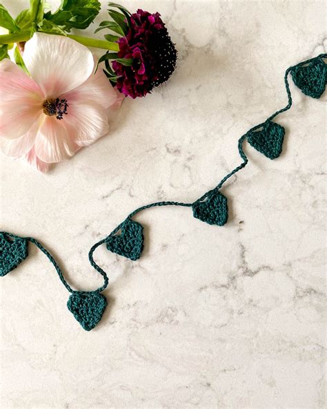 Crochet Mini Heart Garland Pattern And Kits Flax And Twine