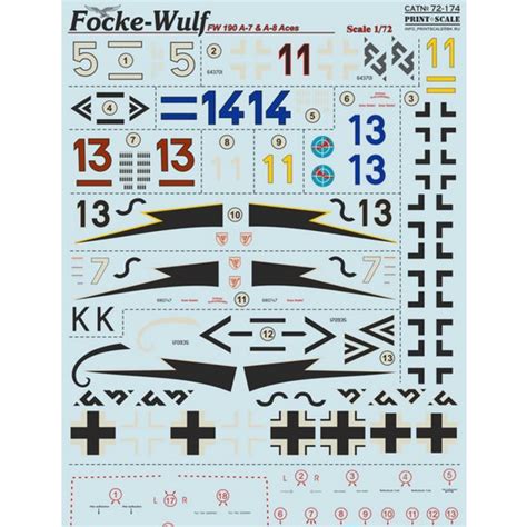 Decal For Focke Wulf Fw A A Aces Print Scale Model