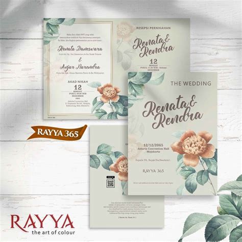 Jual Cetak Undangan Pernikahan Kode Rayya Undangan Simpel