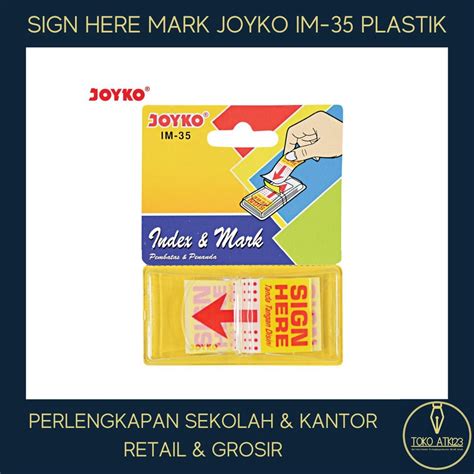 Jual Sticky Note Sign Here Penanda Merk Joyko Im Plastik