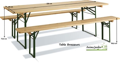 Table Banquet Pliable Avec Bancs En Bois Et M Tal Set Brasseurs