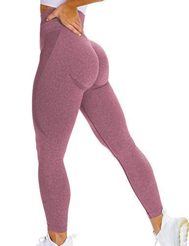 Yeoreo Women High Waist Seamless Workout Leggings Gym Smile Contour