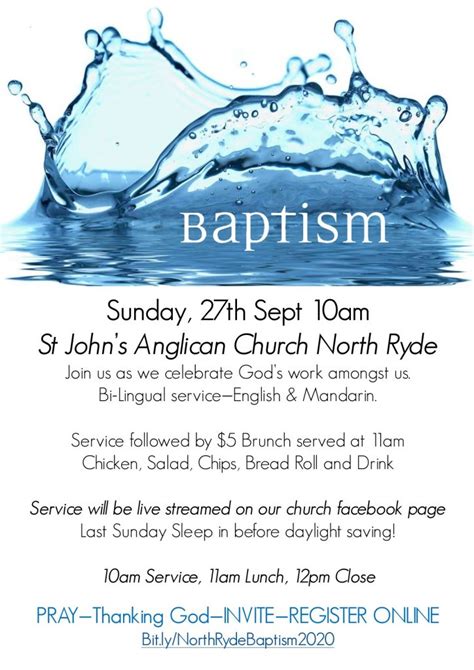 2020 Sept Baptism Flyer St Johns North Ryde Anglican