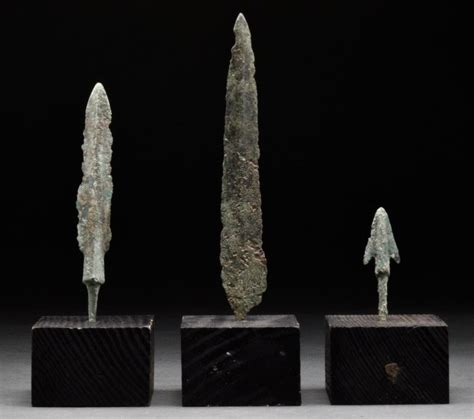 Ancient Bronze Collection of Three Spears - Catawiki