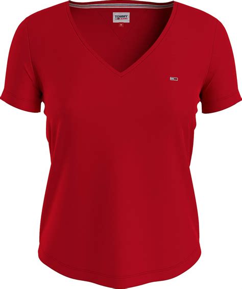 Tommy Hilfiger Γυναικείο T Shirt Deep Crimson με Λαιμόκοψη V Dw0dw09195 Xnl Skroutz Gr