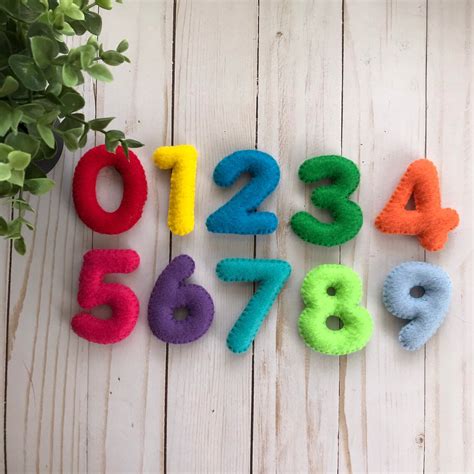 Felt Numbers Learning Toys Colorful Numbers For Kids Etsy