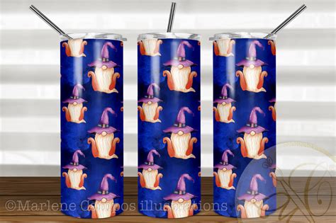 Halloween Gnomes 20oz Skinny Tumbler 2 Graphic By Paperart Bymc