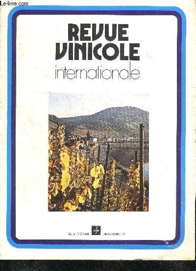 LA REVUE VINICOLE INTERNATIONALE N 169 A Propos De La Hausse Des Prix