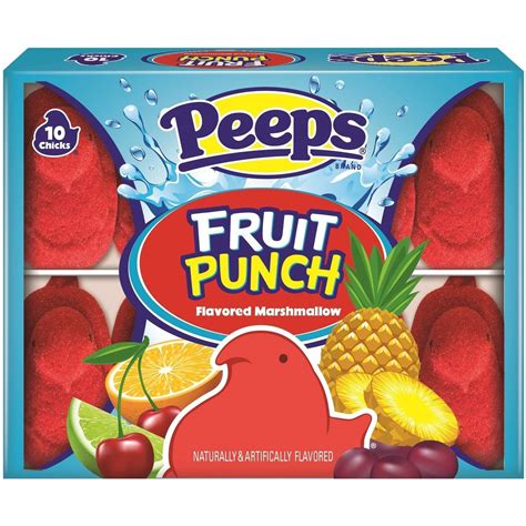 Peeps Fruit Punch Easter Candy 3 Oz 10 Count