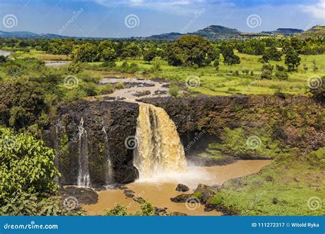 Blue Nile Falls, Ethiopia stock image. Image of nature - 111272317