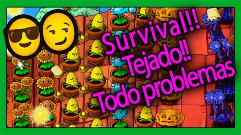 Noche De Problemas Plants Vs Zombies Supervivencia Nivel