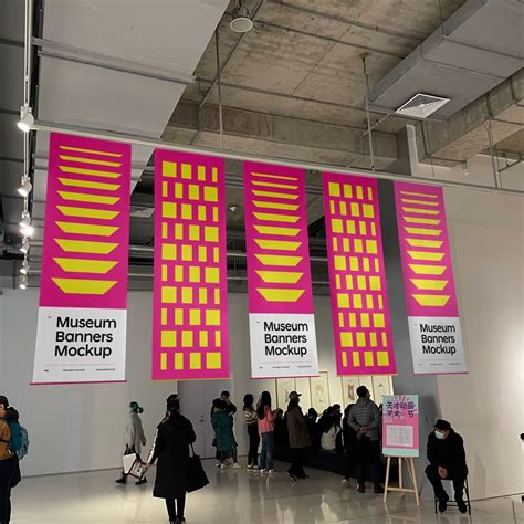 Free Museum Banners Mockup Psd