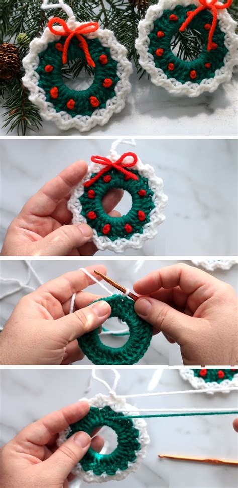 Crochet Christmas Wreath Easy Tutorial Tutorials More