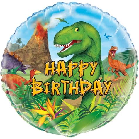 Foil Dinosaur Birthday Balloon 18in 1ct