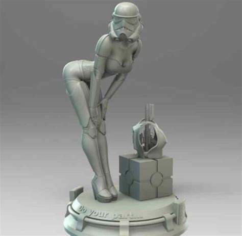 Sexy Stormtrooper Diorama Statue 3D Spartan Shop