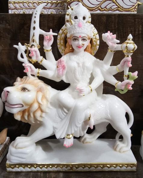 White Makrana Marble Durga Maa Statue Size Ft At Rs In Jaipur