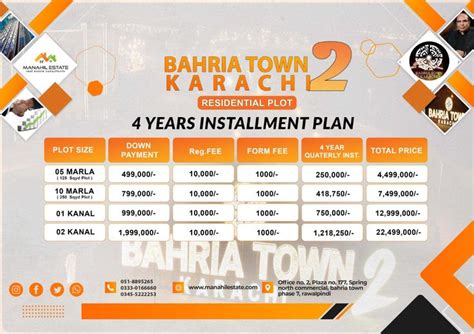 An Advertisement For A Residential Plot In The Town Of Bahria Town Karch