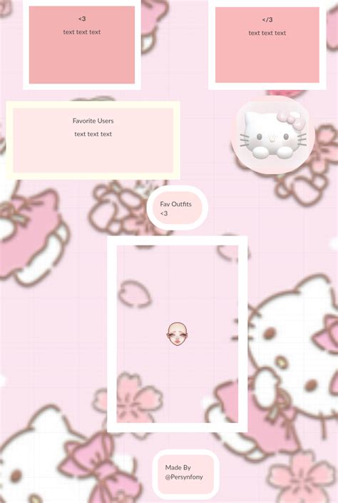 Selling hello kitty layout !! - Profile Layouts - Everskies