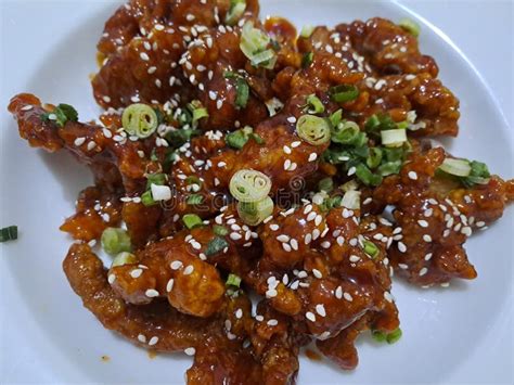 Korean Spicy Pork Sesame Seeds Gochujang Leek Fried Pork Hot Stock