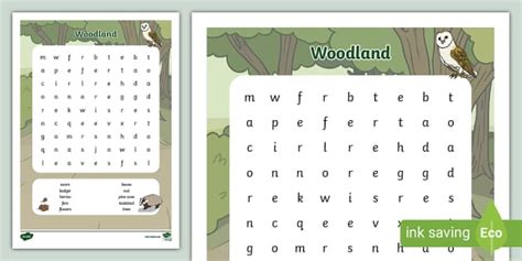 Woodland Word Search Teacher Made Twinkl