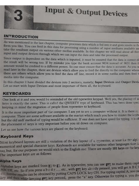 Input and Output Devices | PDF