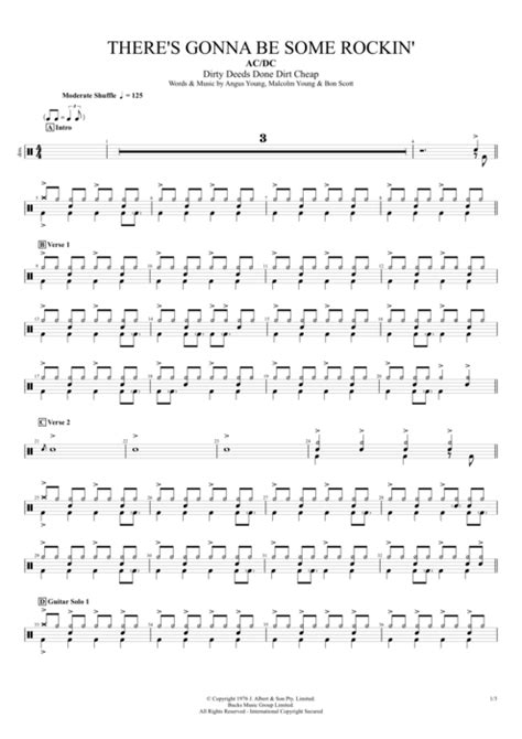 Theres Gonna Be Some Rockin Tab By Acdc Guitar Pro Full Score