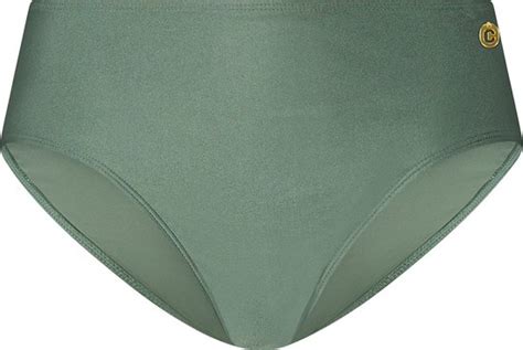 Ten Cate Beach Mid Waist Bikini Bottom Green Sparkle Voor Dames Maat