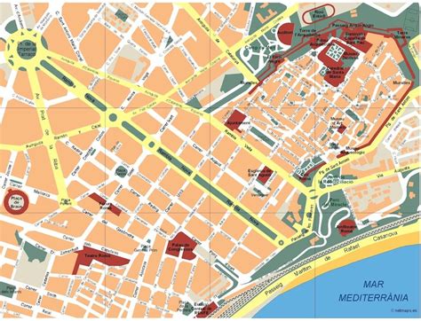 Tarragona Vector Map Eps Illustrator Map Vector Maps