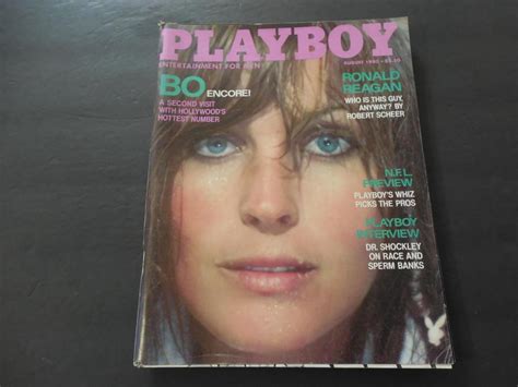 Playboy Aug 1980 Bo Derek Nude Ronald Reagan Not Nude NFL Preview