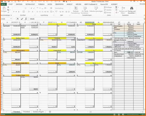 Spezialisiert T Konten Vorlage Excel Schon T Kontenvorlage Kostenlos