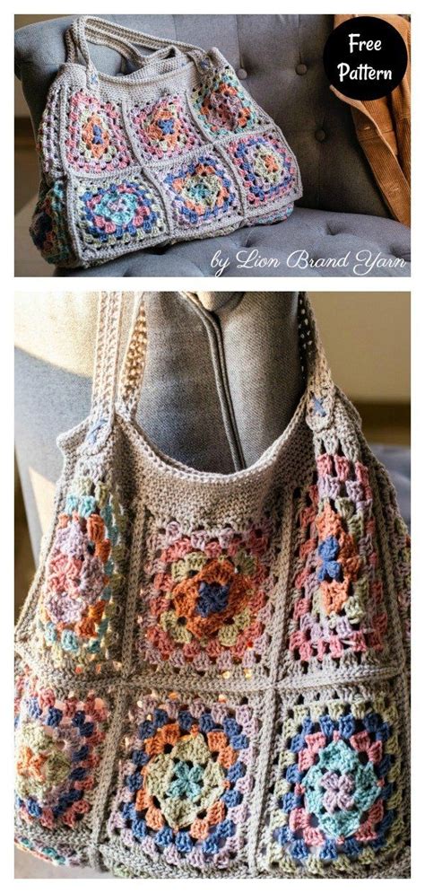 8 Granny Square Bag Free Crochet Pattern Page 2 Of 2 Crochet