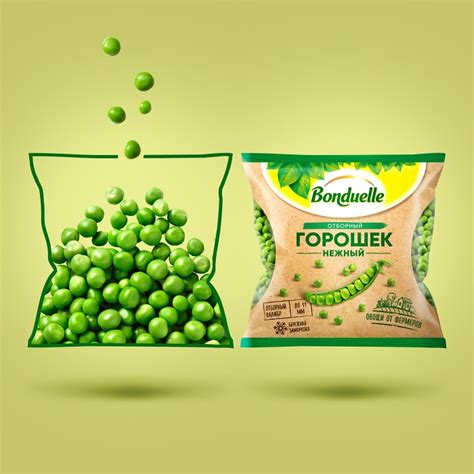 Горошек Bonduelle зеленый нежный быстрозамороженный 400г - купить с ...