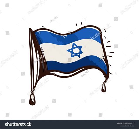 Cartoon Image Flag Israel Vector Illustration Stock Vector (Royalty ...