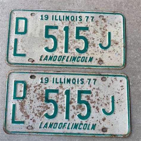 Other 1977 Illinois Dealer License Plate Matching Pair Poshmark