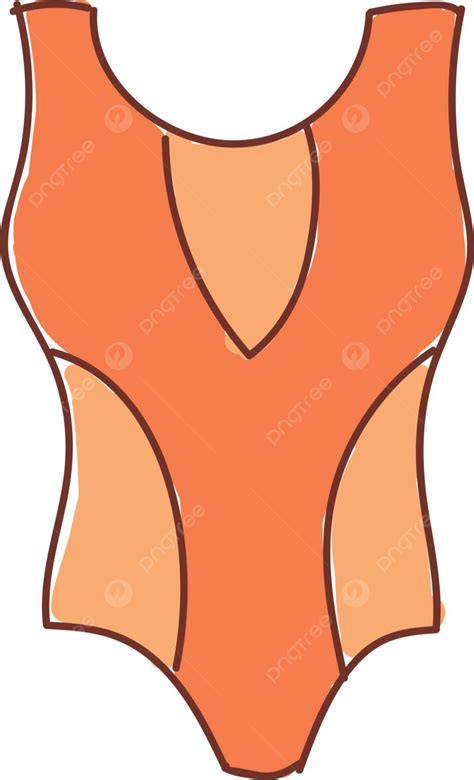Orange Swimsuit Vector Or Color Illustration Illustration Lingerie