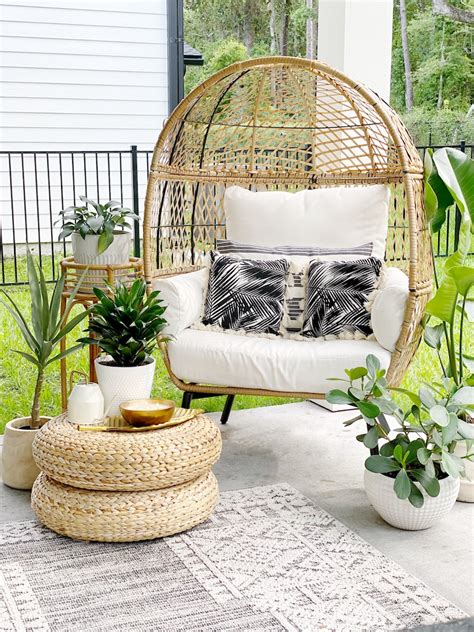 Egg Chair Addition to Our Back Porch - Aubrey Swan Blog