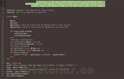 POO Ruby Clase Vagon Tutorias Co