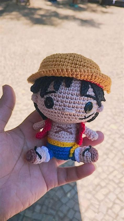 Luffy de Crochê Elo7 Produtos Especiais