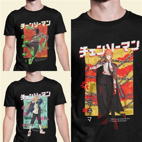 Jual Baju Kaos Chainsaw Man Makima Denji Darkness Devil Nayuta Katana