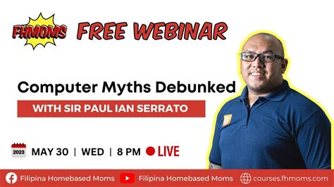 FHMOMS FREE WEBINAR Computer Myths Debunked YouTube