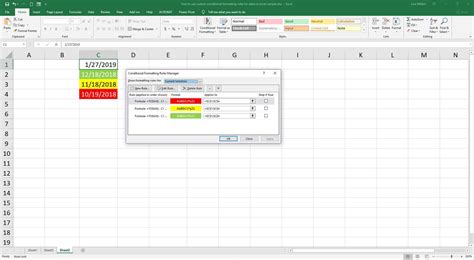 Use Custom Conditional Formatting Rules For Dates In Excel