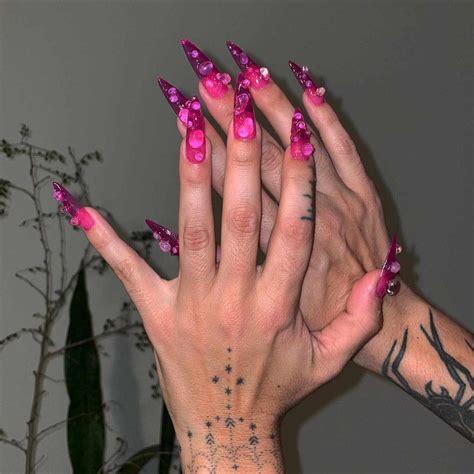 22 Hot Pink Nail Designs That Bring Barbiecore To Your Fingertips