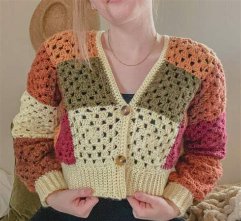 Patr N Gratis Maravilloso Cardigan Aurora En Cuadros De La Abuela A