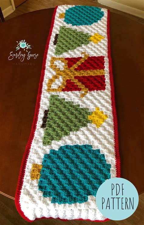 Crochet Christmas Table Runner Pattern Crochet Christmas | Etsy