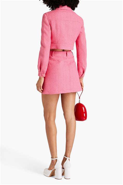 MOSCHINO Cotton Blend Tweed Mini Skirt THE OUTNET