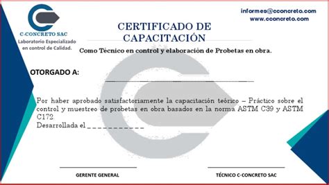 Certificado De Capacitación Pdf