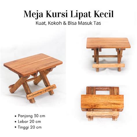 Jual Kursi Dingklik Meja Lipat Kayu Jati X Multifungsi Indonesia