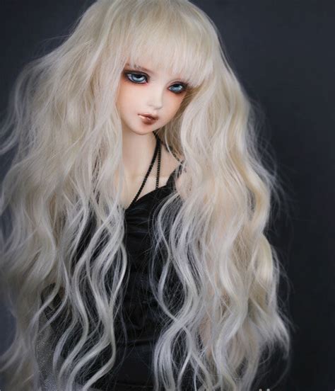 8 9 1 3 BJD Long Curly Light Blonde Wig LUTS Doll SD DZ DOD MSD