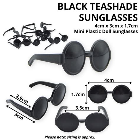 Teashades Black 4cm Mini Doll Sunglasses Celloexpress