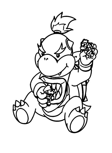 Bowser Jr From Super Mario Coloring Pages Bowser Jr Coloring Pages